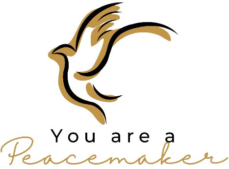 Image shows a bird icon over the saying, "You are a peacemaker"