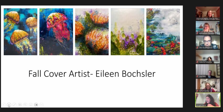 The Arts Commission selected Eileen Bochsler to do the cover art for fall.