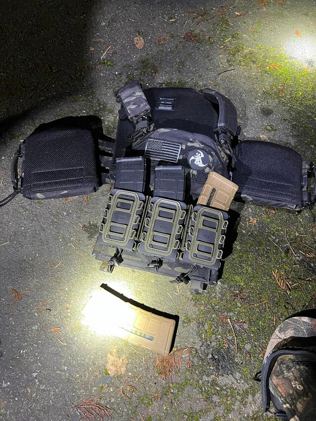 Body armor and ammunition taken off of the suspect.