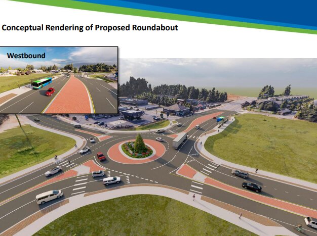 The Martin Way-Meridian Road roundabout will allow Intercity Transit to provide inbound service starting from Meridian Road.