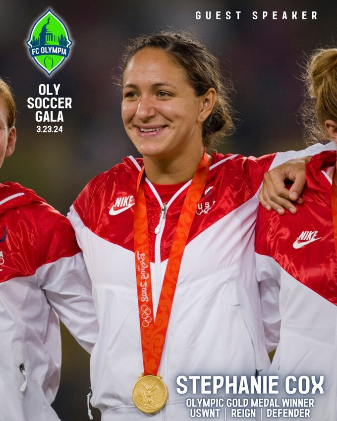 Former Reign FC defender and Olympic gold medalist for the USWNT Stephanie Cox will grace the Oly Gala Night on March 23.