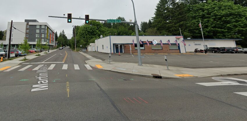 VFW Post 318, shown on the right, is across Pattison Street from Unity Commons.