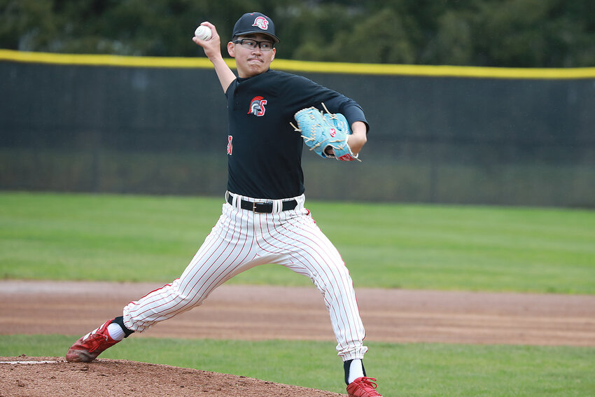 Saints pitcher Blaze Wong