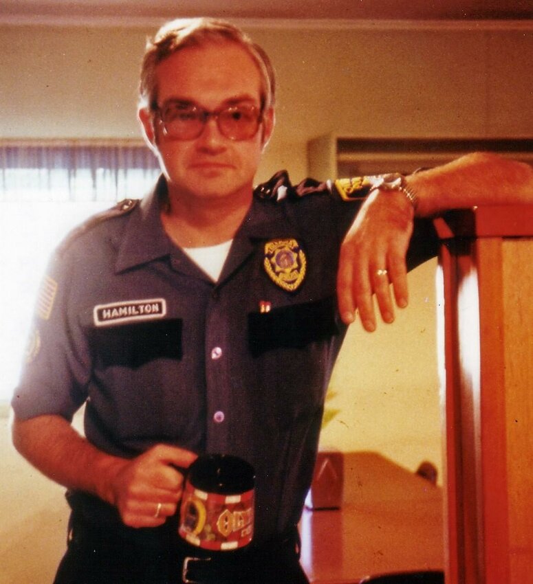 Frank Hamilton as an Olympia Police Officer in the 1970s.
