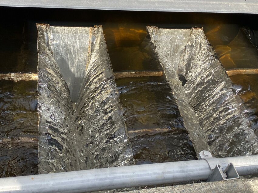 This image shows fully treated wastewater at LOTT's before it is discharged.