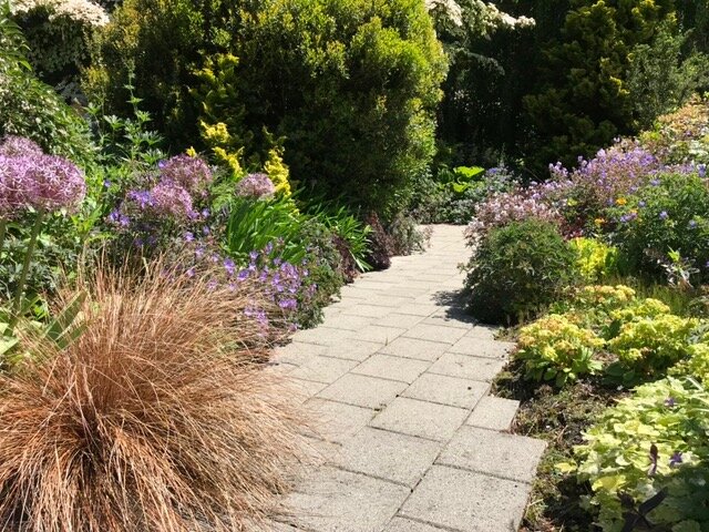 A lovely perennial border in Heronswood’s English garden