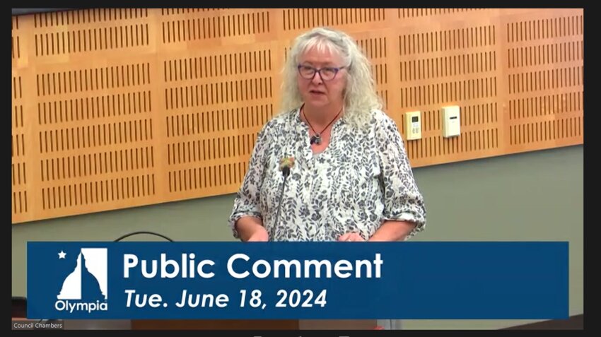 Homes First CEO Trudy Soucoup asks Olympia City Council to consider looking at other cities' ideas of adopting code changes and sales tax exemptions for affordable housing providers.