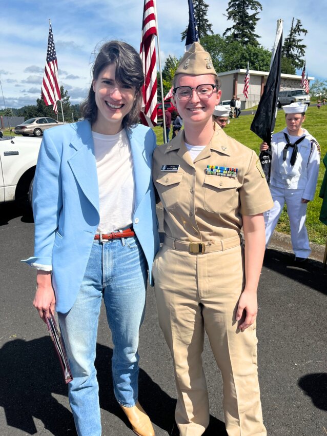 Roxanne Casey (in uniform)