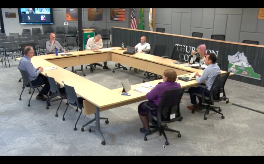 Office of Housing and Homeless Prevention Senior Program Manager Tom Webster met with Thurston’s Board of County Commissioners (BoCC) on Monday, August 19, 2024, to present the funding plan for housing projects at Franz Anderson Rd SE in Olympia.