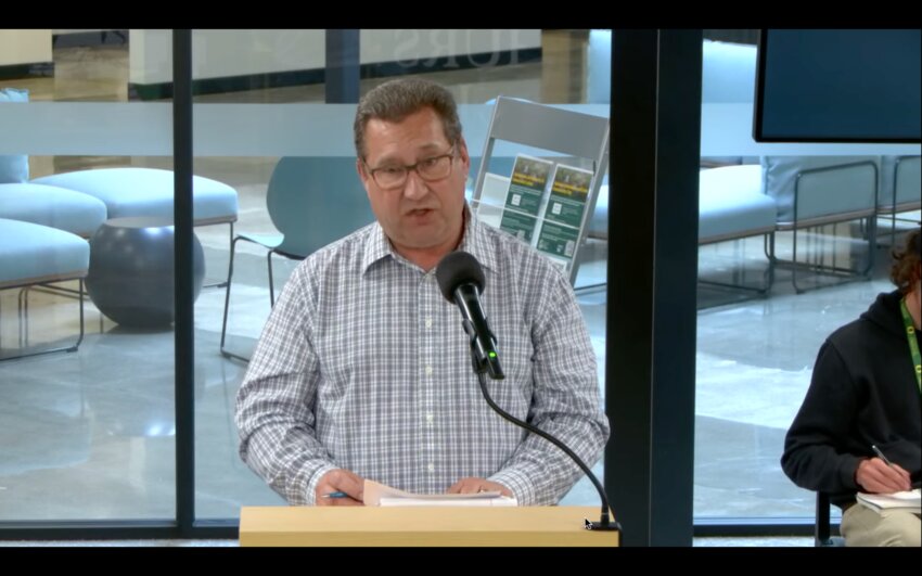 At a meeting on Tuesday, September 17, Capital Projects Planning Manager Rick Thomas explained the purchase of a Tumwater property for use by the Thurston County Sheriff’s Office.