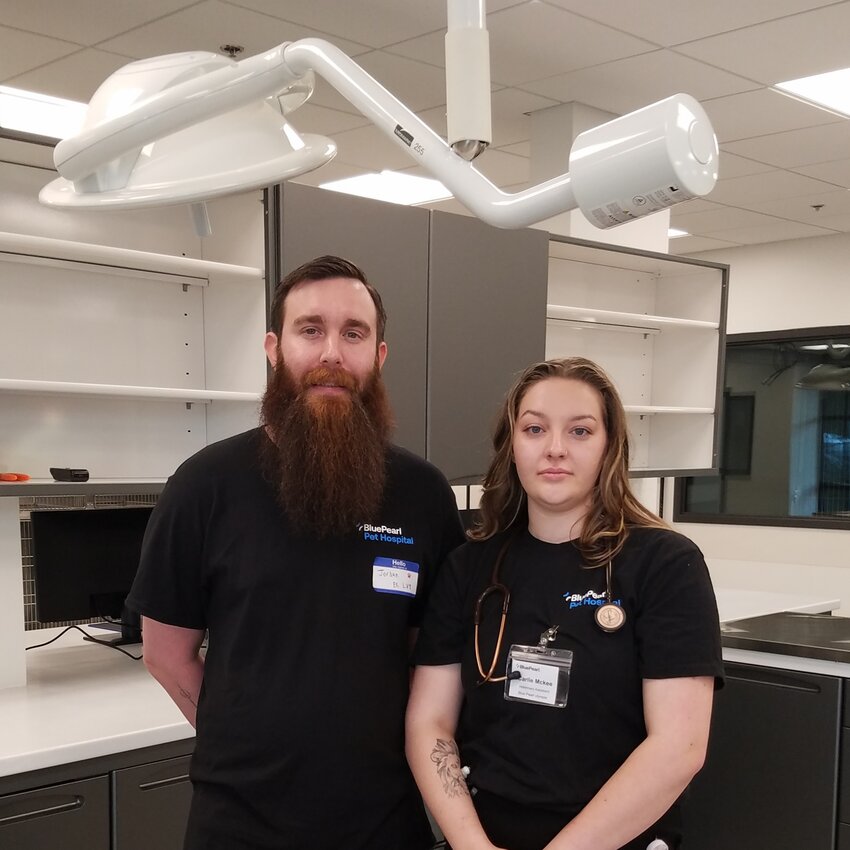 Jordan (pictured left), Carlie (right) and the entire ER staff are ready to help you and your pet