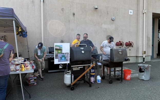 Part barbeque, part old-fashioned potluck dinner, there was food for all.