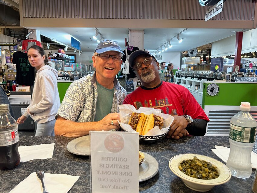 Joe and Jarvis are enjoying some of the tastes of Philadelphia.