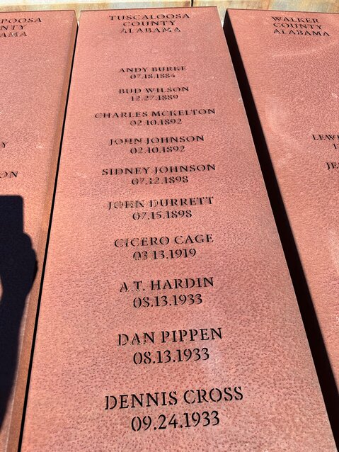 This is one of the columns, each includes the names of individuals who were lynched along with the date.
