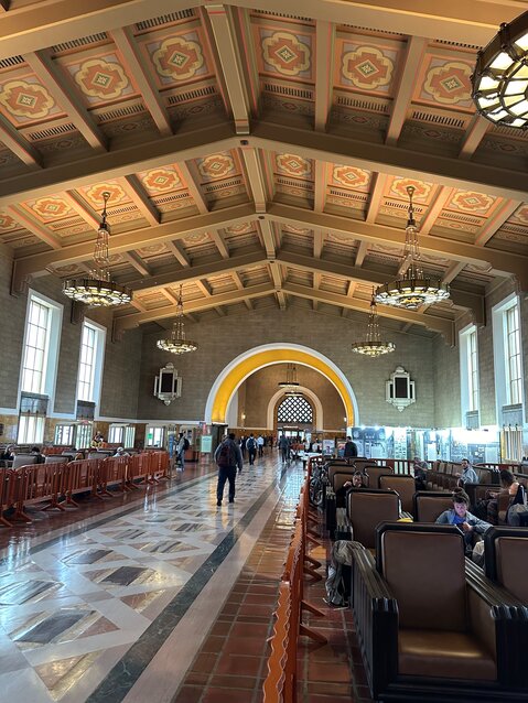 The Amtrak station in Los Angeles is the second most beautiful one we saw, after the one in Washington, D.C.
