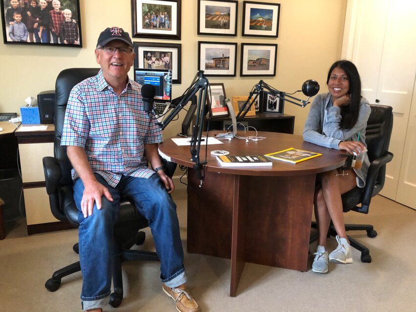 Joe prepares to interview Jamie for podcast episode #4 in Joe’s home studio in June 2020.