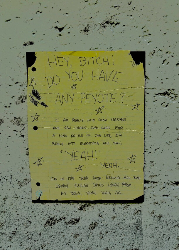 This photo was taken behind TEXC modular housing laundry in Oct. 23, 1993.