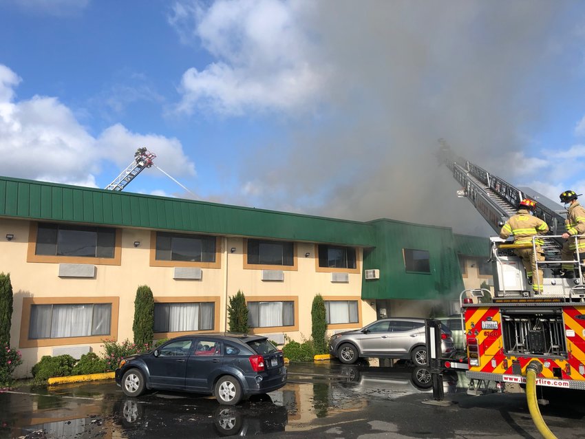 The fire was contained in the south-east building and did not spread to the north building on the property.