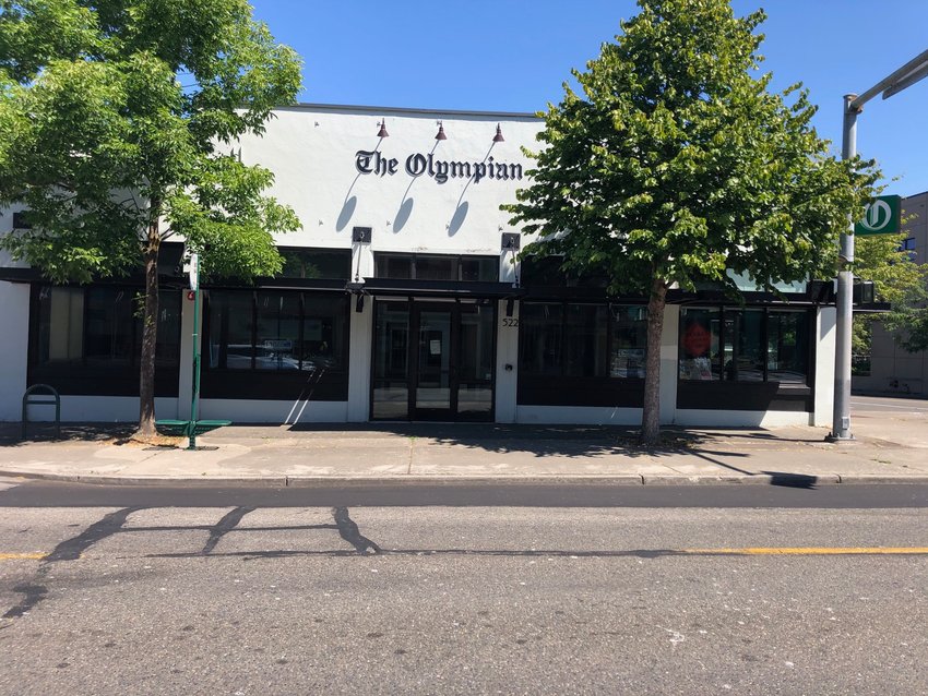 The now-empty Olympian building, where The Olympian set up shop. The current staff at the local daily moved operations to a new, nondescript building in Olympia.