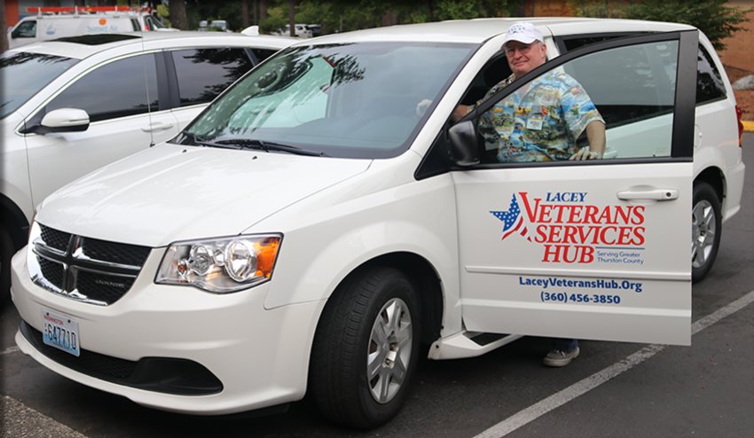 One of the many services offered to Veterans by the Hub is transportation to healthcare appointments.