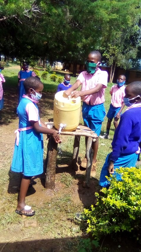 Children in Matsakha, Kenya are returning to school. Despite  the Covid-19 pandemic which is accelerating in Kenya, the schools do not have soap for the children to wash their hands.
