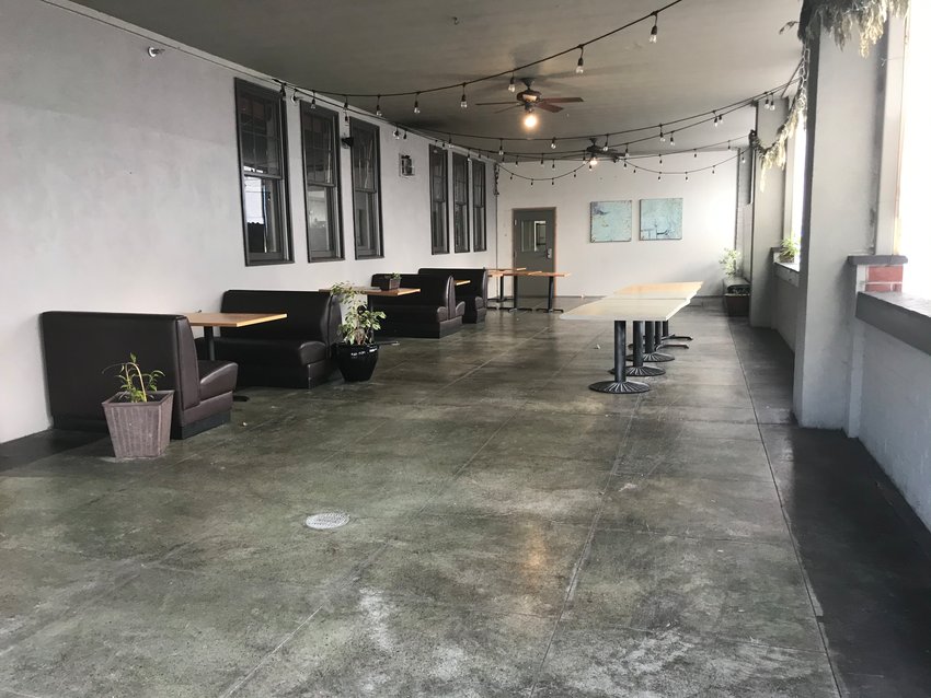 The exterior and patio at Octapas Cafe, located at 610 Water St. SW, a couple hours before opening time on Friday, Jan. 29, 2021.