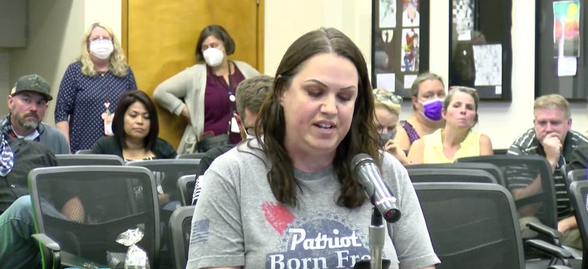 At the North Thurston Public Schools board meeting on Tue., Aug. 17, 2021, Stephanie Grip, a parent in the district, shared that masks should remain optional and not a requirement