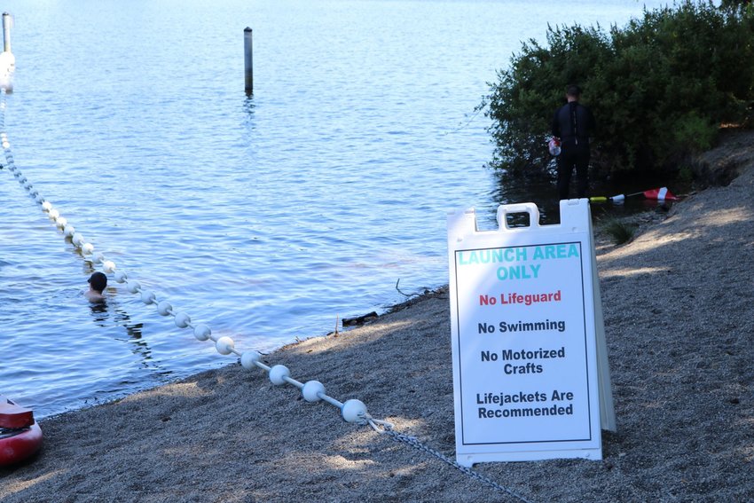 Lake safety warning