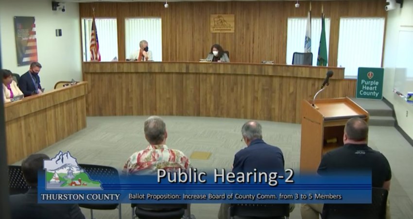 During a public hearing yesterday, the Thurston County Board of County Commissioners (BOCC) heard mixed sentiments from residents about its plan to expand from three to five elected members.