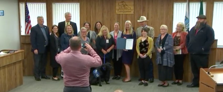 The Thurston Board of County Commissioners (BOCC) officially recognized October as Domestic Violence Awareness Month during the public meeting on Oct. 4, 2022.