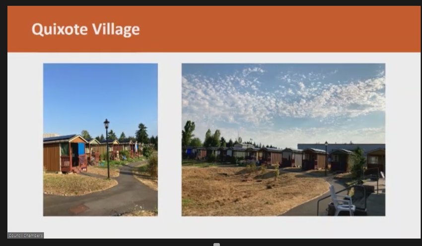 Drexel House Permanents Supportive Housing and Quixote Village are two of the projects pursued by Olympia with CDBG funding, according to CDBG program specialist Anastasia Everett who spoke at the city council meeting on November 1, 2022.