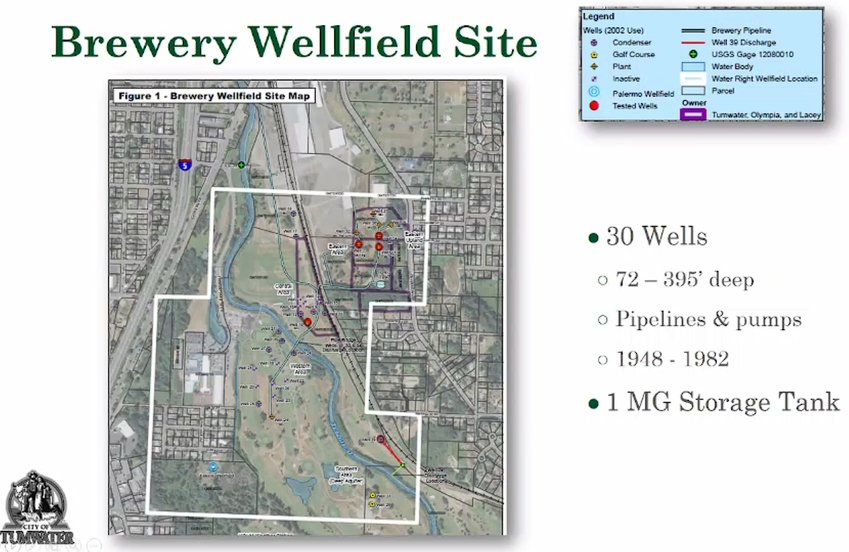 The Brewery Wellfield site, located beside Tumwater Valley Golf Club, contains more than 30 wells that need additional facilities if they are going to be utilized.
