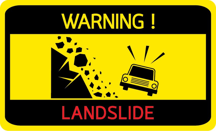 Landslide warning due to heavy rain that has put pressure on soil instability, which increases the risk of landslides.