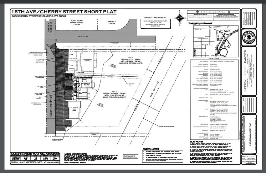 Olympia's Site Plan Review Committee heard a project proposal of building fourplex housing on Cherry Street on January 11, 2023.