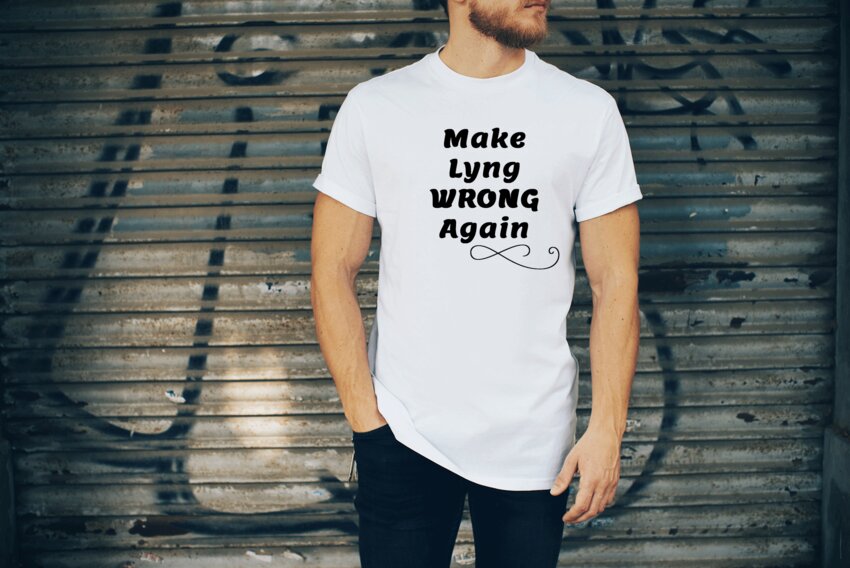 Make Lying Wrong Again t shirt displayed on a man.