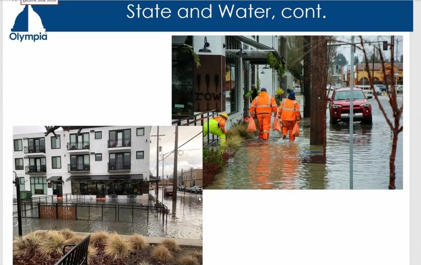 From a previous Sea Level Rise Response Collaborative-Executive Committee meeting, Friday, March 3, 2023, Olympia assistant manager Rich Hoey and former Olympia Water Resource Director Eric Christensen discussed the record King Tide that occurred last December 27.