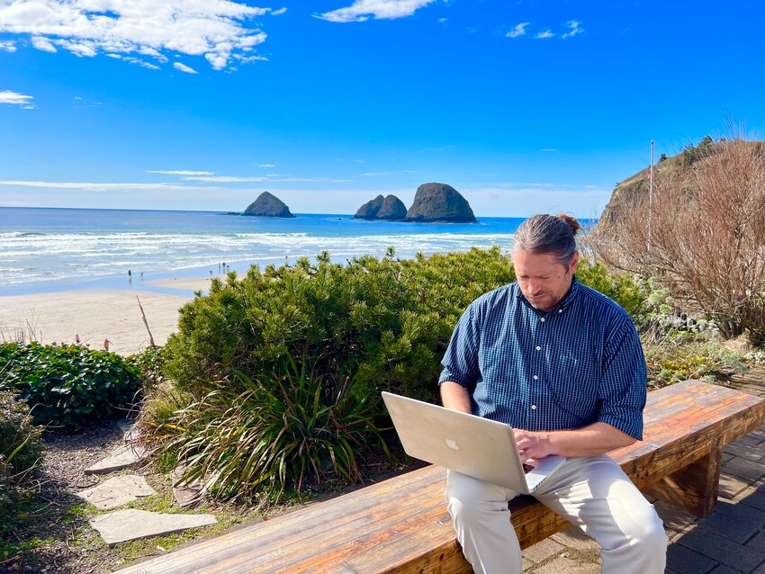 Brian Cameron, pursued his bachelor's degree with the remote online program at WGU in business management and was able to stay at his home on the Oregon Coast near Oceanside and related that he would not have been able to pursue his degree without the online program.