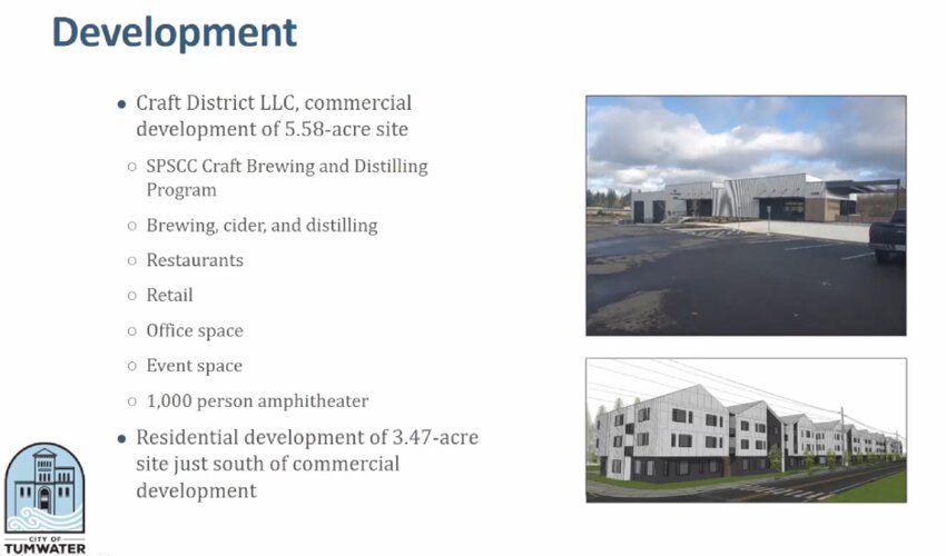 The agreement involves the development of infrastructure for a 5.6-acre site primarily for brewing and distilling businesses, as well as a 3.5-acre residential lot.