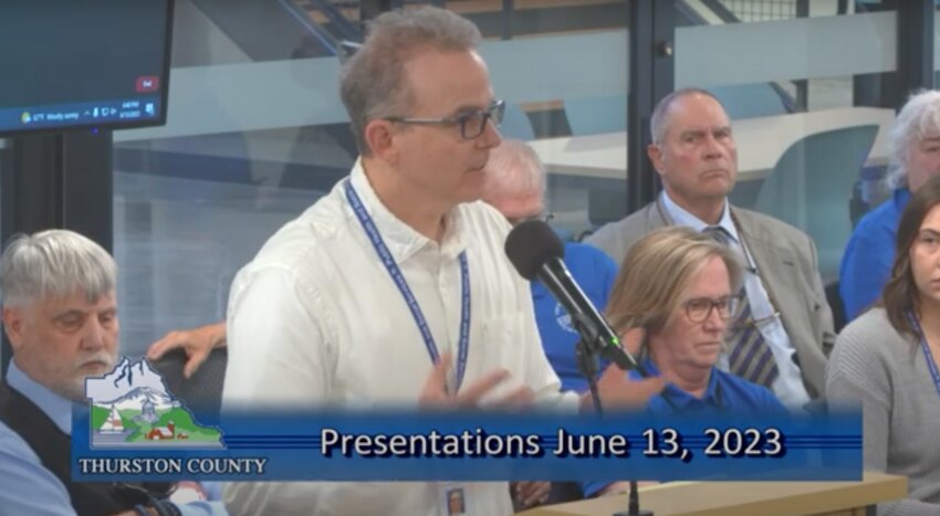 Thurston Environmental Health Senior Specialist Sammy Berg attended the Board of Health meeting on June 13, 2023, to provide a background on Food Safety Day.