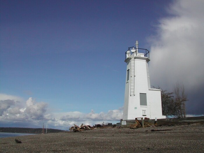 South Puget Sound&rsquo;s Dofflemyer Point Lighthouse, Boston Harbor, Thurston County, WA. From the U.S. National Oceanic and Atmospheric Administration, taken as part of an employee's official duties.