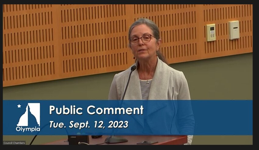 Jody Disney, who also participated in the public comment segment of the Olympia City Council meeting, expressed her willingness to work with the city to address the encampment in her neighborhood.