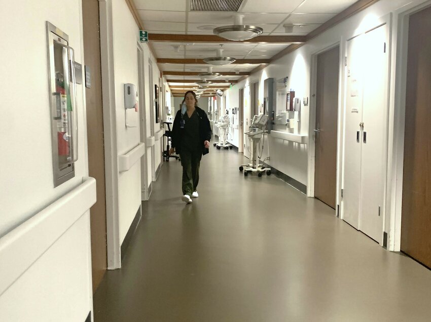 This is the hallway of the ED observation unit at Overlake Medical Center ED.