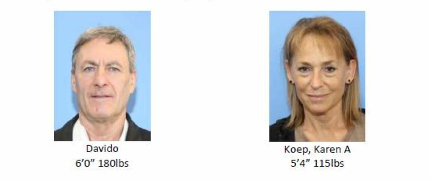 Davido and Karen Koep has been missing since November 13.