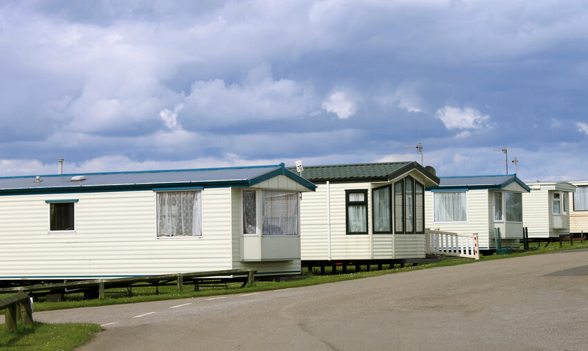 Mobile homes grouped together
