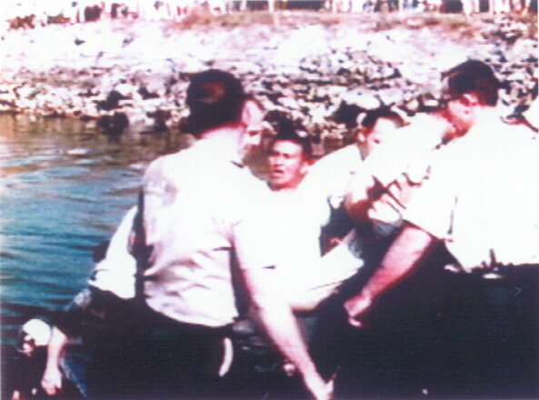 Billy Frank, center, is arrested during a &quot;fish-in&quot; near the Washington State Capitol in Olympia in the late 1960s.