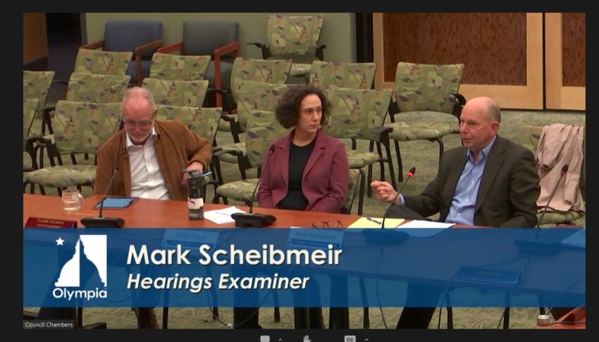 Olympia's Hearings Examiner Mark Scheibmeir shares his observation about the city's slower development at the city council study session on Tuesday, February 27, 2024.
