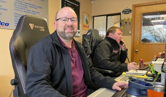 Jason Faust, left, became the new owner of Lloyd&rsquo;s Automotive and Transmission Specialists in January 2024.