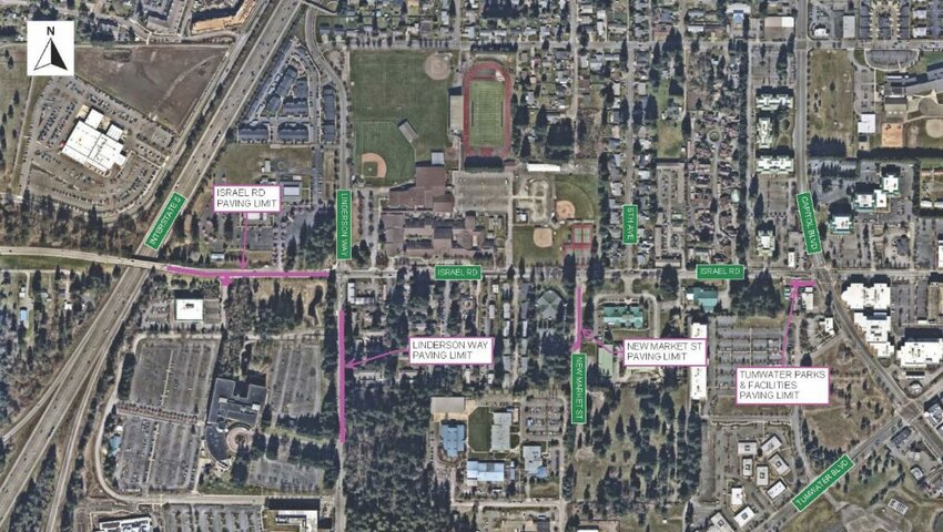 Israel Road SW and Linderson Way SW will be closed on April 4 and 5, from 8 a.m. to 5 p.m. for water main trench restoration paving.