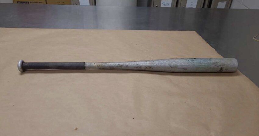 This is the baseball bat that the suspect used to hit the victim on the back of his head, causing his death.