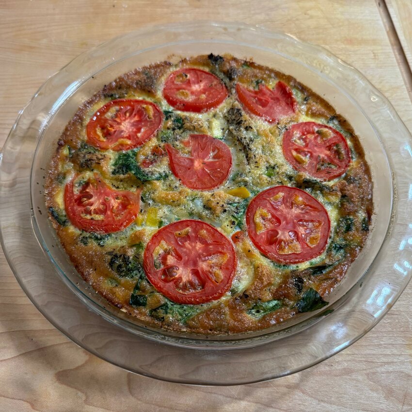 This fresh vegetable frittata is a little easier to make than a quiche.